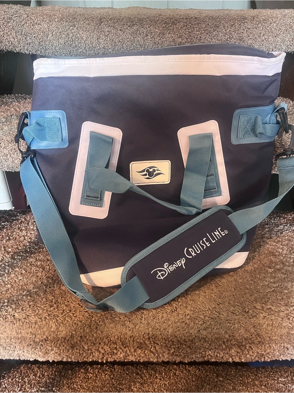 Disney Cruise Line Navy and Light Blue Messenger Bag